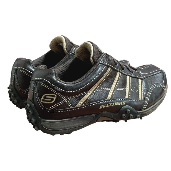 Skechers‎ Shoes Youth Boys Size 1 Brown Lace Up Low Top Hiking Sneaker 91658L - Picture 10 of 12